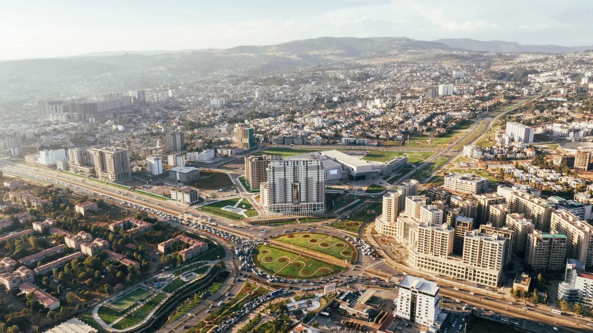 Addis Ababa wide cityscape
